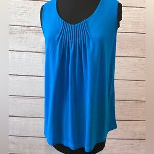 New Directions Blue Sleeveless Sweater Top Size Med Petite , Office, Summer